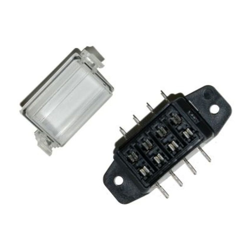 NAMZ NFB-01 ATO 4-Way Fuse Block (Water Tight Clear Cover - 1/4in. Male Disconnects)