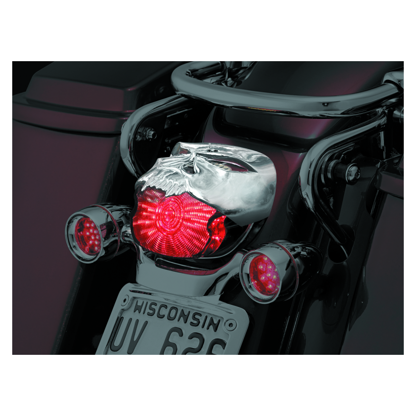 Kuryakyn 9009 Zombie Taillight Cover Chrome