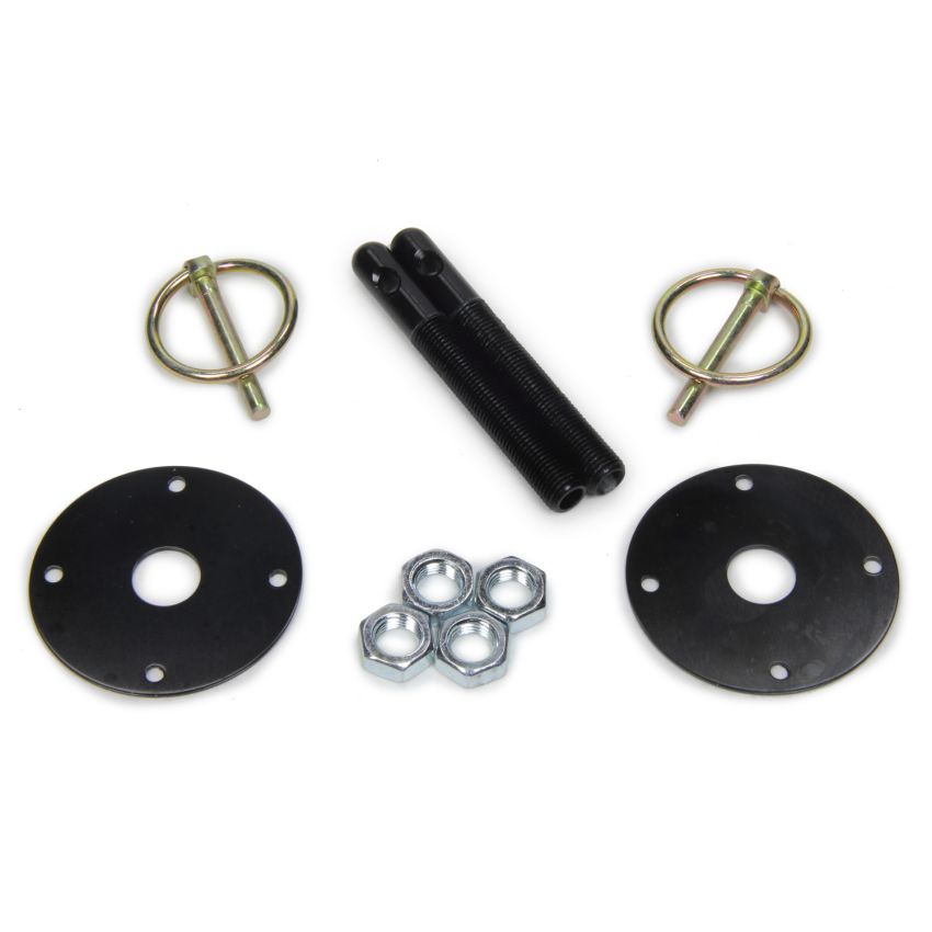 FIVESTAR FIV10001-34033-B Hood Pin Kit  3/8in Alum Black 2-pack
