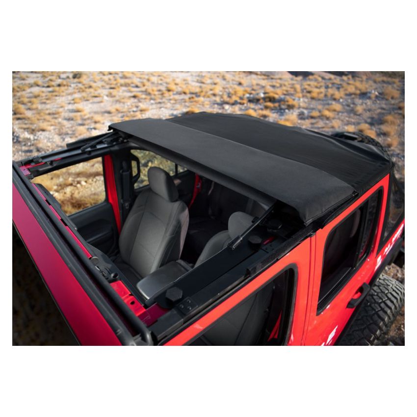 Rampage 139435 2018-2021 Jeep Wrangler JL 4-Door Trailview Fastback - Black Diamond
