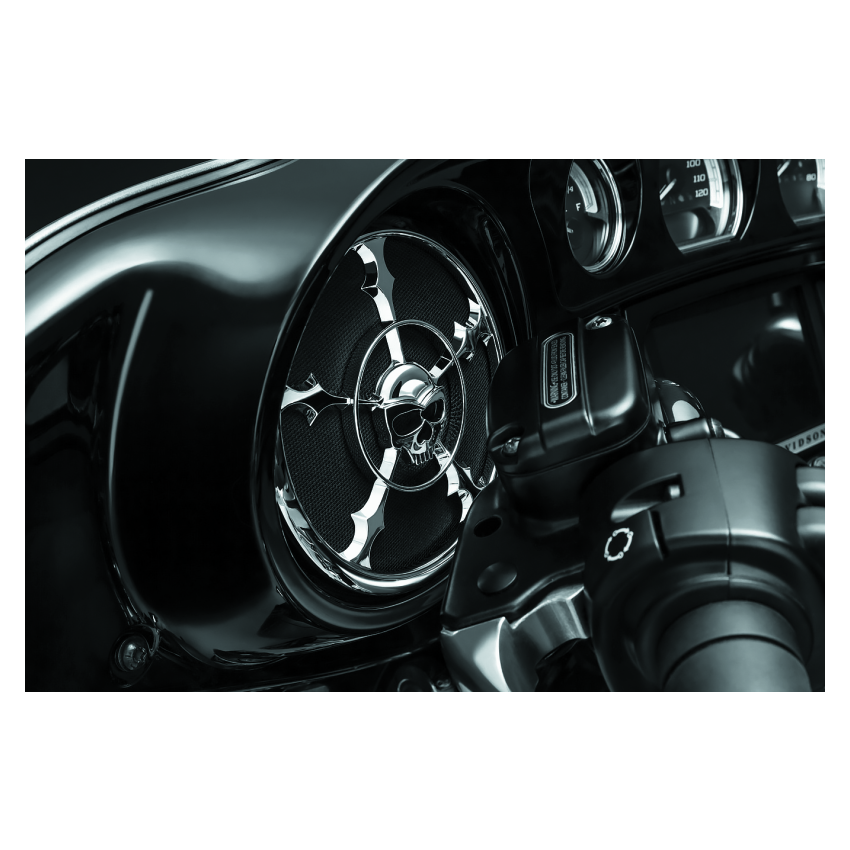Kuryakyn 7373 Zombie Speaker Grill 14-Up Touring Chrome