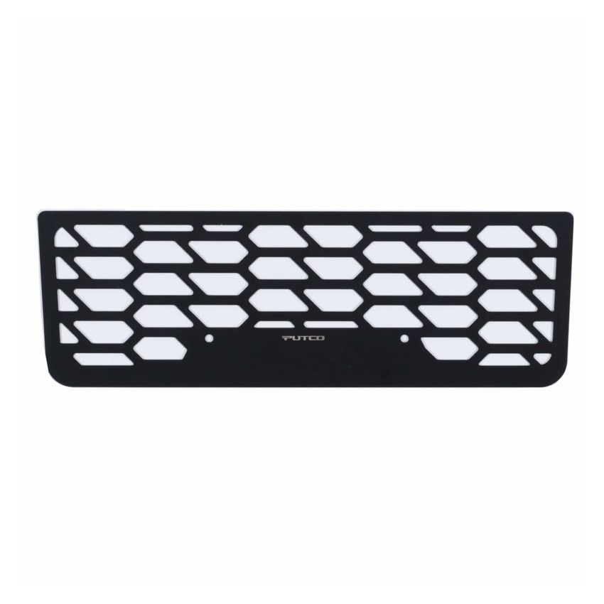 Putco 83166 17-19 Ford SuperDuty - Hex Shield - Black Powder Coated Bumper Grille Inserts