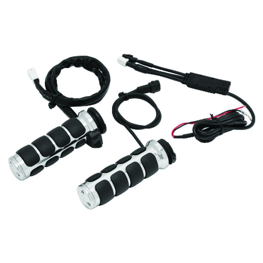 Kuryakyn 6471 Heated ISO Grips Cable Chrome