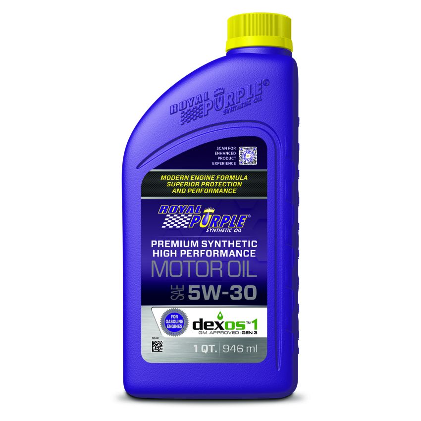 Royal Purple 06530 Premium Synthetic High Performance Multi-Grade 5W-30 Motor Oil - 1 Quart