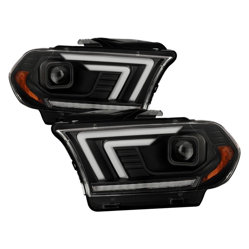 SPYDER 5088284 Projector Headlights - Sequential LED Turn Signal - Black