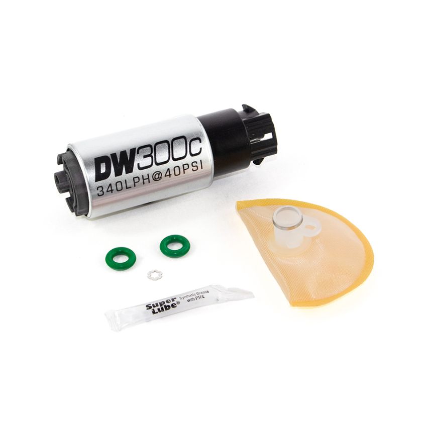 DeatschWerks 340lph DW300C Compact Fuel Pump w/ 08-14 WRX/ 08-15 STI Set Up Kit (w/ Mounting Clips)