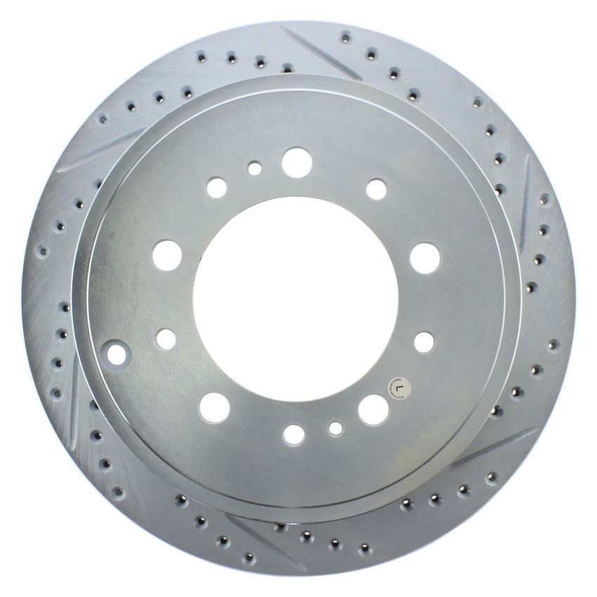 StopTech Select Sport 13-17 Toyota Land Cruiser Sport Drilled / Slotted Rear Driver-Side Brake Rotor