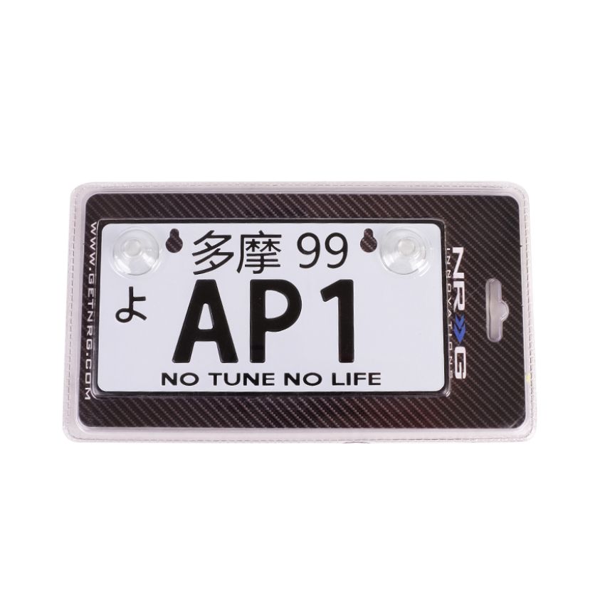 NRG Mini JDM Style Aluminum License Plate (Suction-Cup Fit/Universal) - AP-1