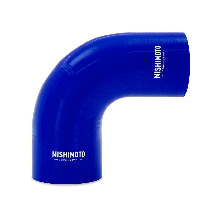 Mishimoto Silicone Reducer Coupler 90 Degree 3in to 4in - Blue