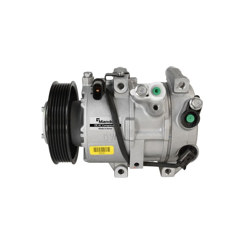 MANDO 10A1400 New OE AC Compressor w/ Clutch & Pre-filled Oil, Direct Replacement