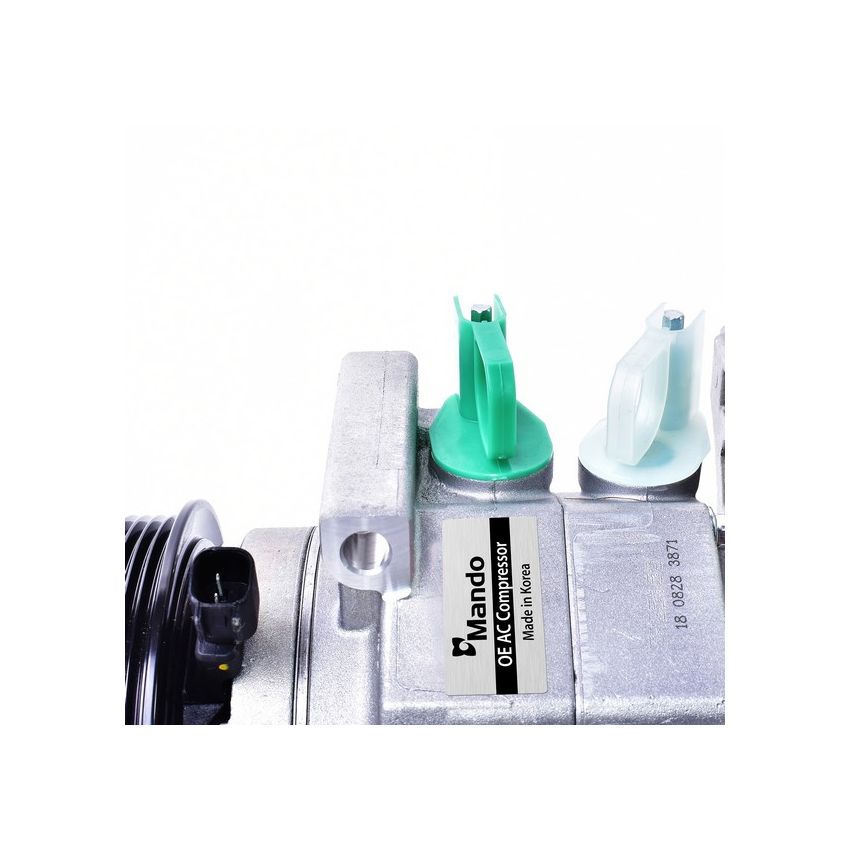 MANDO 10A1519 New OE AC Compressor w/ Clutch & Pre-filled Oil, Direct Replacement