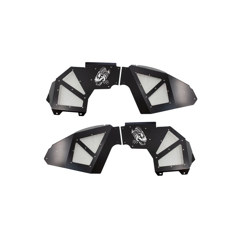 Fishbone Offroad 2018+ Jeep Wrangler JL Front Pair Aluminum - Black Powdercoat Inner Fenders