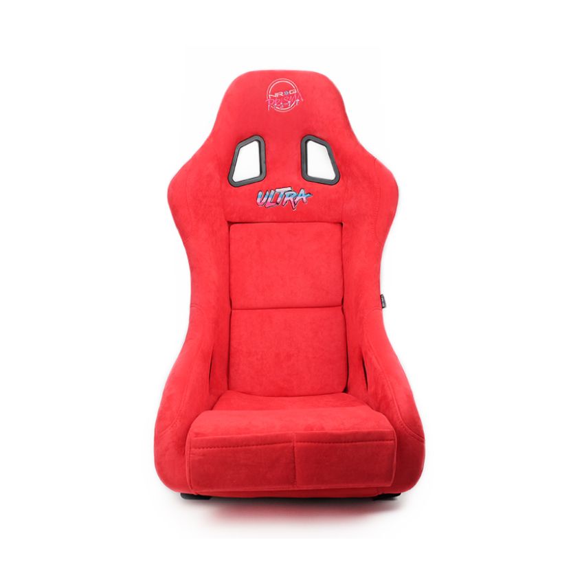 NRG FRP Bucket Seat ULTRA Edition - Medium (Red Alcantara/Pearlized Back)