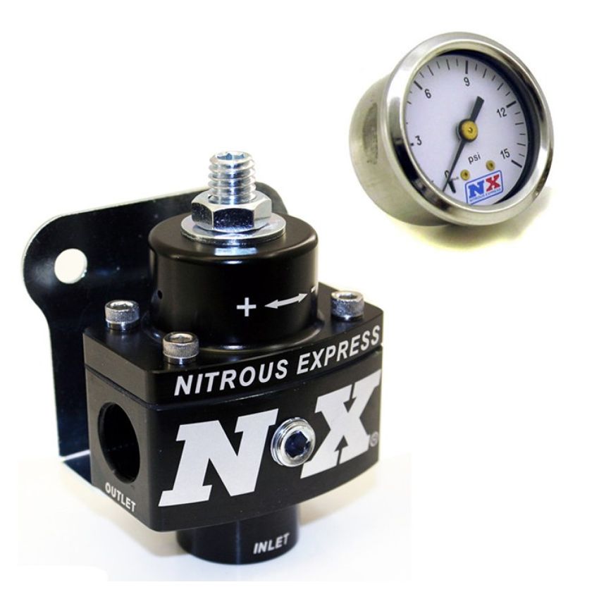 Nitrous Express 15952 Fuel Pressure Regulator Non Bypass w/Fuel Pressure Gauge