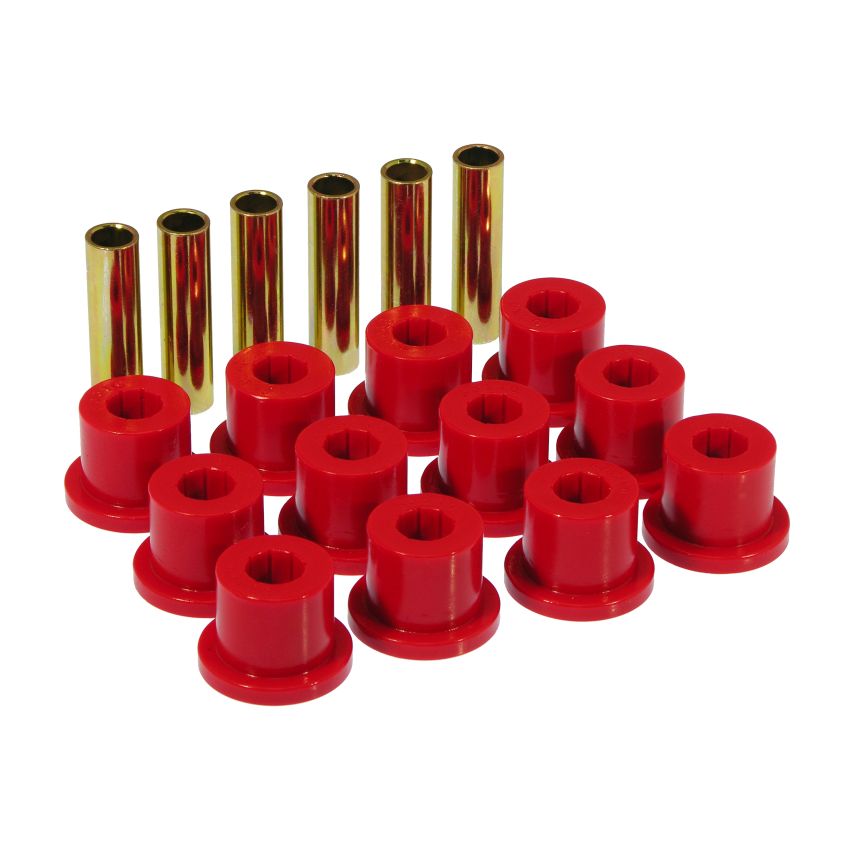 Prothane 67-87 GM Rear Spring & Shackle Bushings (w/ 1.5in Bushings) - Red