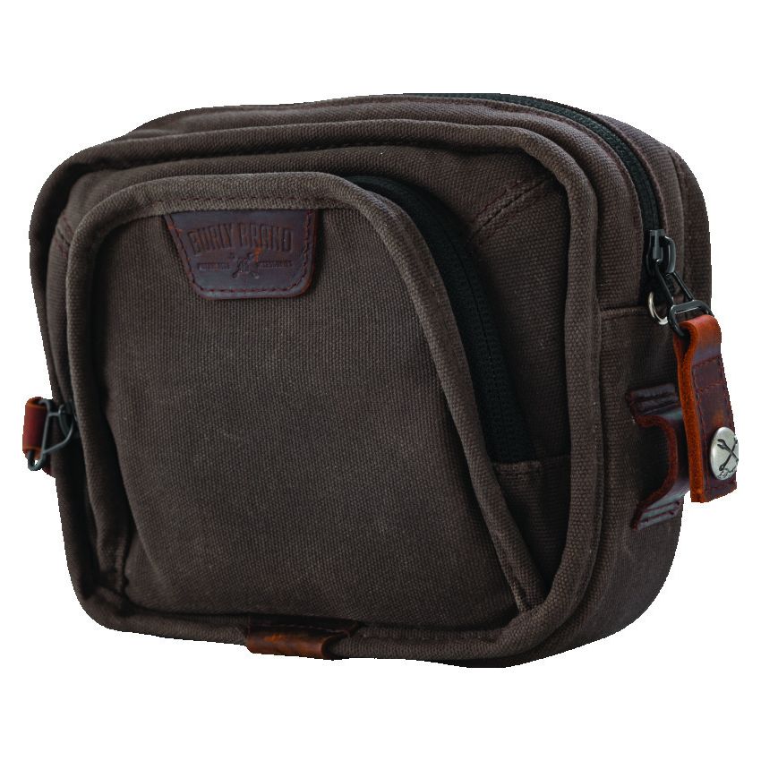Burly Brand B15-1012D Handlebar Bag - Dark Oak