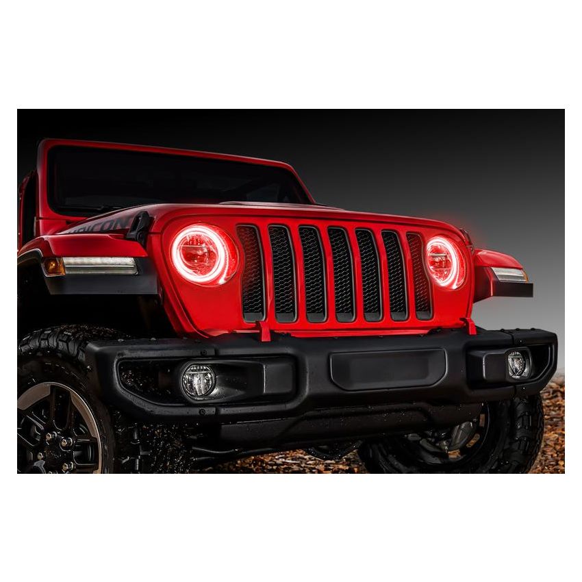 Oracle Lighting 1214-003 Jeep Wrangler JL/Gladiator JT LED Surface Mount Headlight Halo Kit - Red