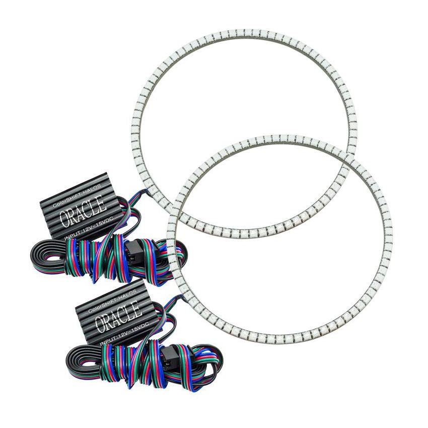 Oracle Lighting 1214-334 Wrangler JL/Gladiator JT LED Surface Mount Headlight Halo Kit - ColorSHIFT NC