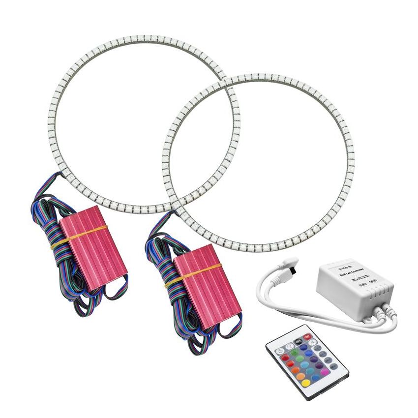 Oracle Lighting 1214-504 Wrangler JL/Gladiator JT LED Surface Mount Headlight Halo Kit - ColorSHIFT SIM