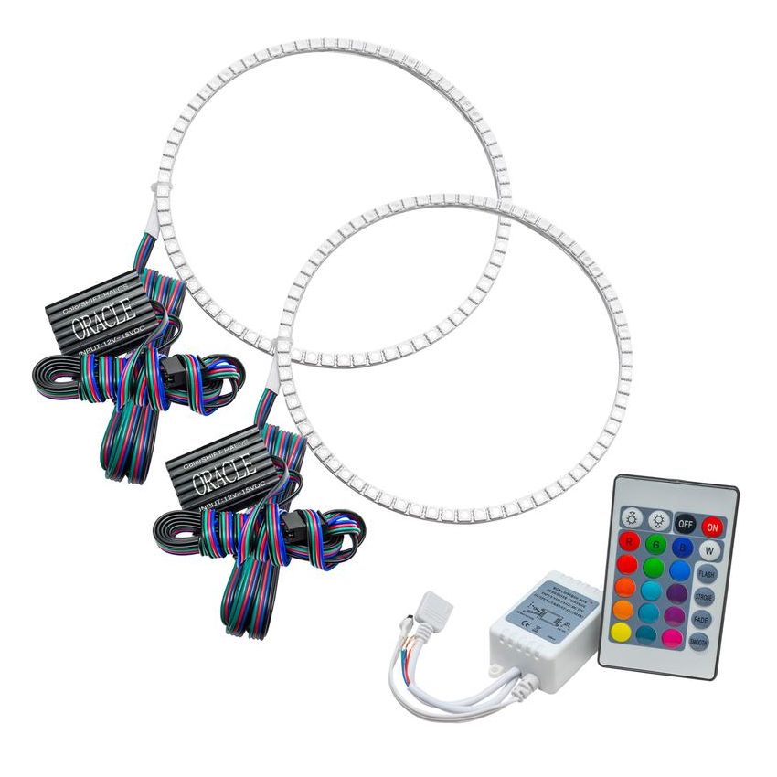 Oracle Lighting 1214-504 Wrangler JL/Gladiator JT LED Surface Mount Headlight Halo Kit - ColorSHIFT SIM