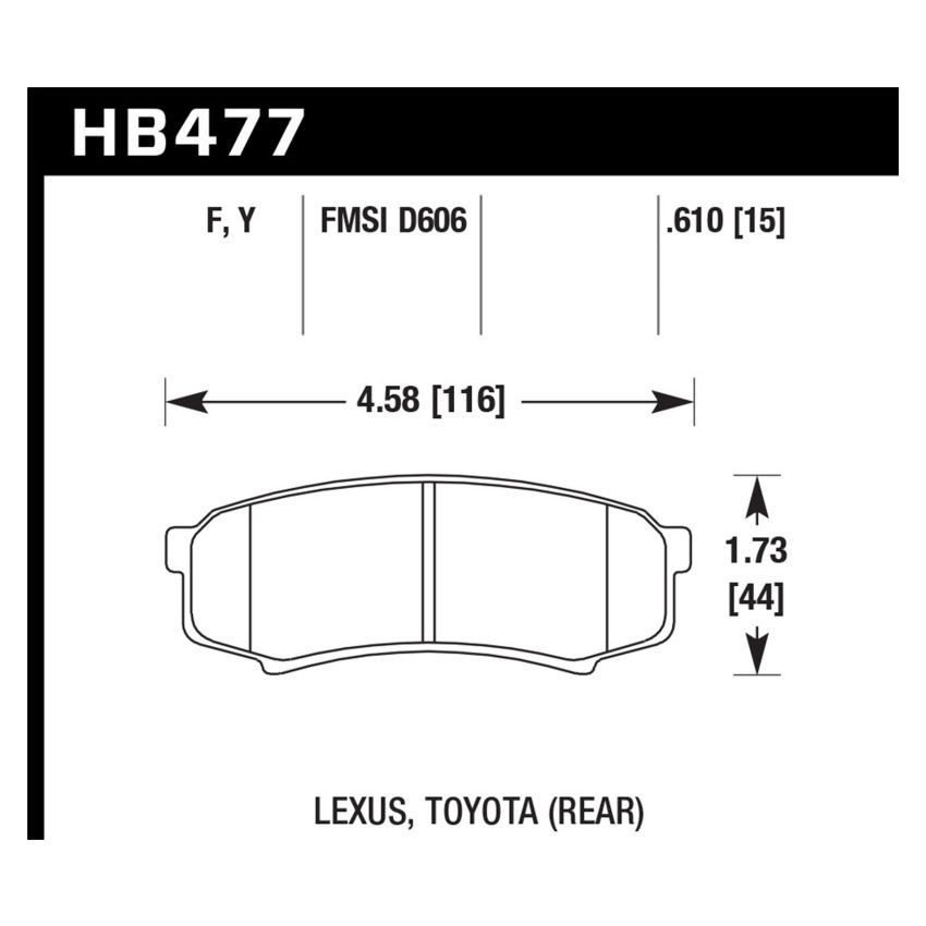 Hawk Performance HB477Y.610 LTS Disc Brake Pad