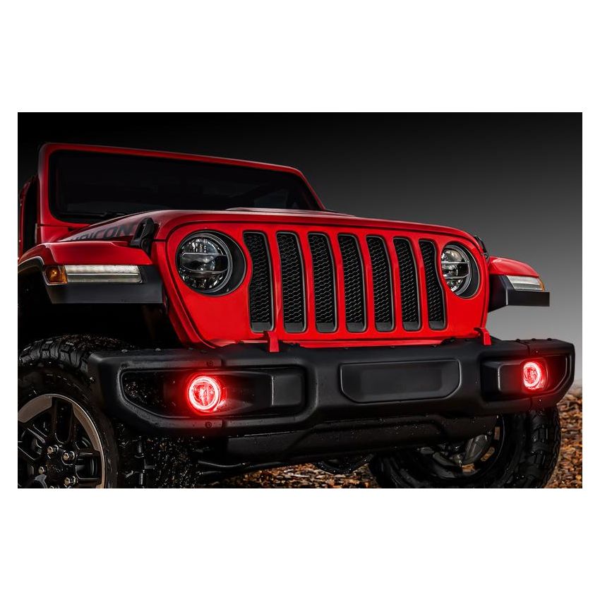 Oracle Lighting 1215-003 Jeep Wrangler JL/Gladiator JT LED Surface Mount Fog Light Halo Kit - Red