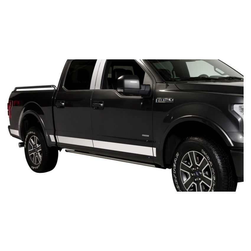 Putco 9751463 17-20 Ford SuperDuty Reg Cab 8ft Box - 10pcs - 4.25in Wide SS Rocker Panels