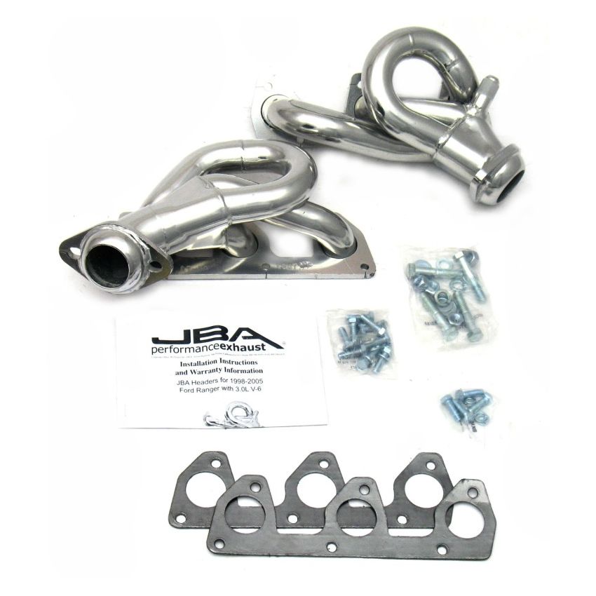 JBA 98-01 Ford Ranger 3.0L V6 w/EGR 1-1/2in Primary Silver Ctd Cat4Ward Header