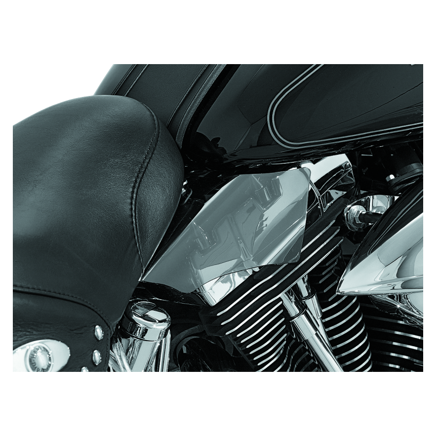 Kuryakyn 1186 Saddle Shields Heat Deflectors 00-17 Softail Smoke