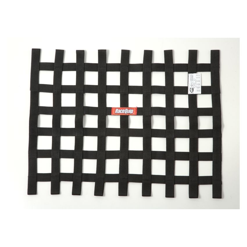 Racequip 725005 Black 18in H x 24W SFI Ribbon Window Net