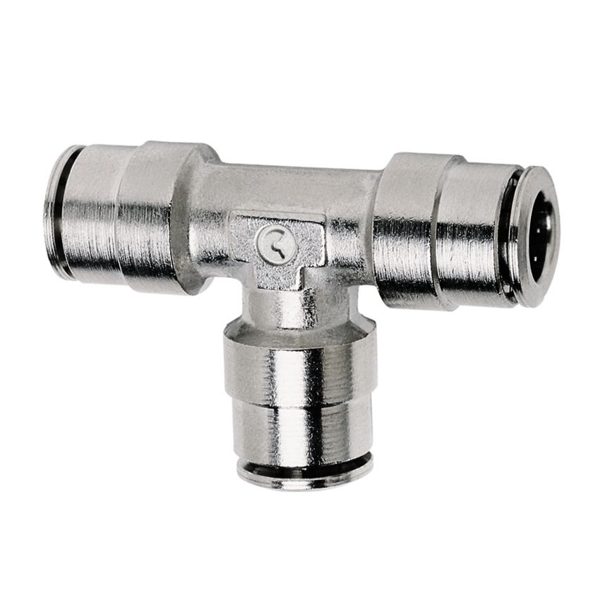 Firestone 3461 Union Tee 1/4in. Nickel Push-Lock Air Fitting - Single (WR17603461)