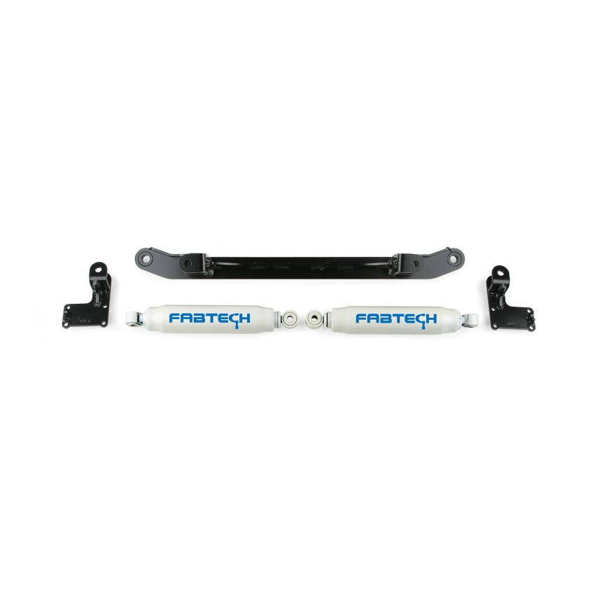 Fabtech 07-14 GM C/K1500 2WD/4WD Dual Steering Stabilizer System w/Perf. Shocks
