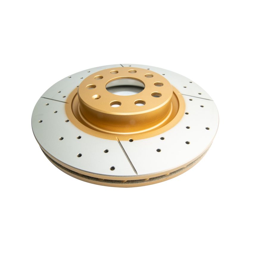 DBA 06-08 Audi A3 / 10/06+ TT / 10/04-10 VW Golf Front Drilled & Slotted Street Series Rotor