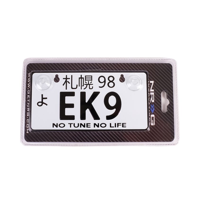 NRG Mini JDM Style Aluminum License Plate (Suction-Cup Fit/Universal) - EK9