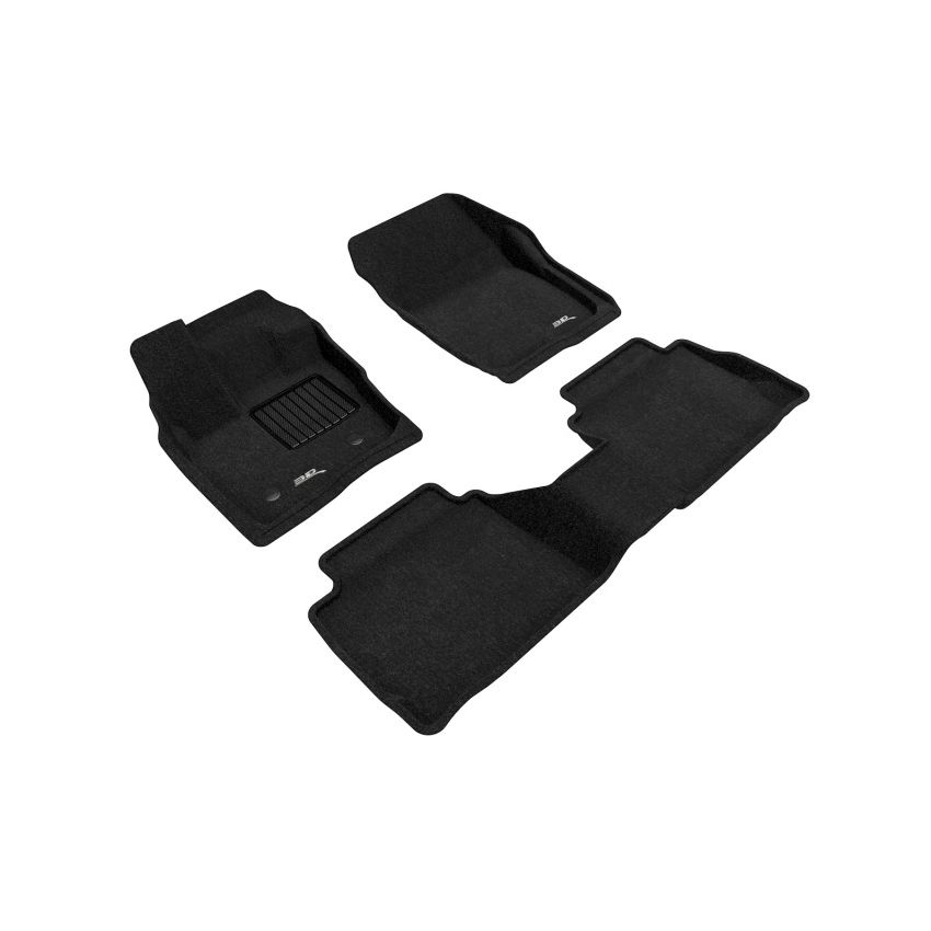 3D Maxpider 17-20 Ford Fusion Elegant 1st 2nd Row - Floor Mat Set (Black)