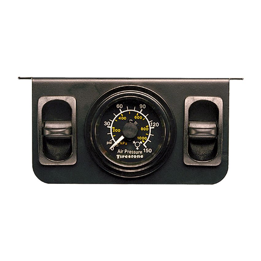 Firestone 2145 Air Adjustable Leveling Pneumatic Control Panel w/Dual Black Gauge 0-150psi (WR17602145)