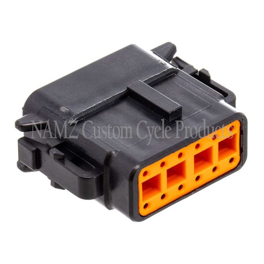 NAMZ MDP-12B Deutsch DTM 12-Position Plug w/12 Stamped Terminals & Wedgelock - Black (HD 74119-98BK)