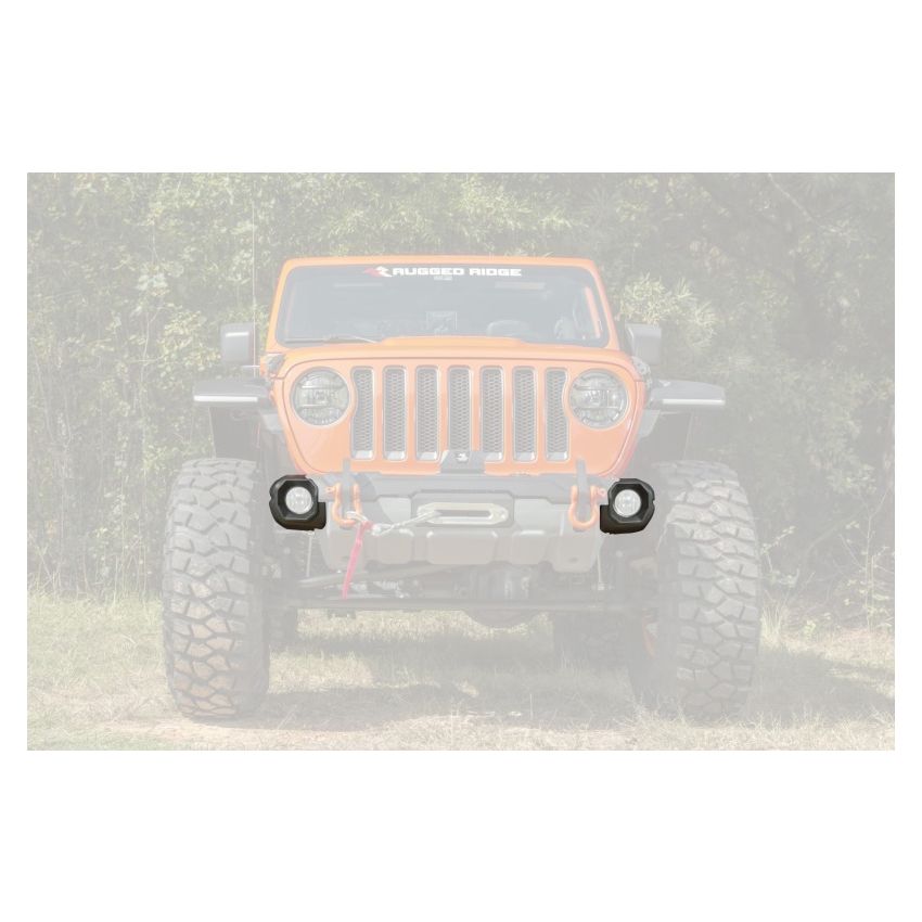 Rugged Ridge Jeep 19-22 Wrangler JL/20-22 Gladiator Venator Front Bumper Stubby Ends - Black