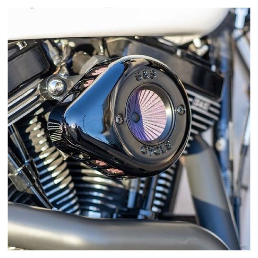 S&S Cycle 170-0720A 08-16 Touring/16-17 Softail Models Stealth Air Stinger Kit w/ Gloss Black Teardrop