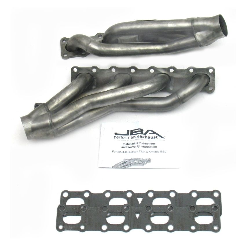 JBA 04-15 Nissan 5.6L VK56DE Oval Port 1-5/8in Primary Raw 409SS Cat4Ward Header