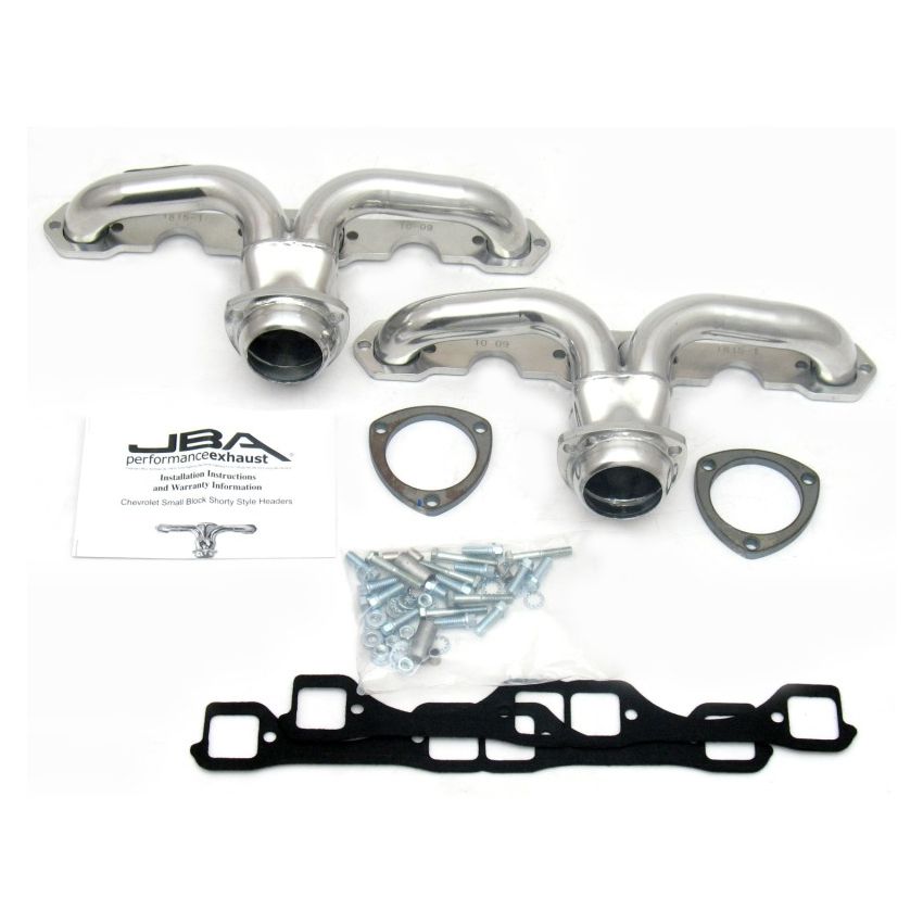 JBA 57-74 Chevrolet Corvette 265-400 SBC 1-5/8in Primary Silver Ctd Tight Tuck Header