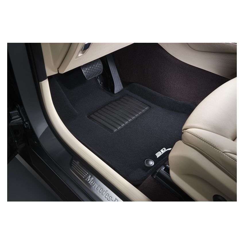 3D Maxpider 09-19 Ford Flex w/o Center Console Elegant 1st 2nd 3rd (2 Eyelets) - Set (Black)