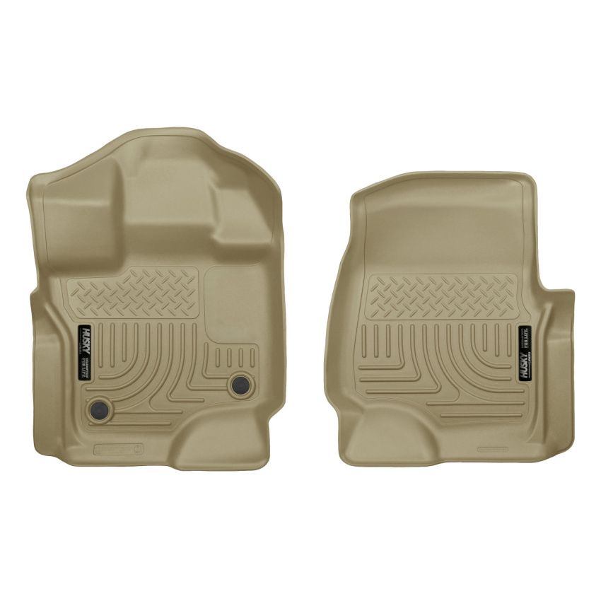 Husky Liners 15 Ford F-150 Super/Super Crew Cab WeatherBeater Tan Front Floor Liners