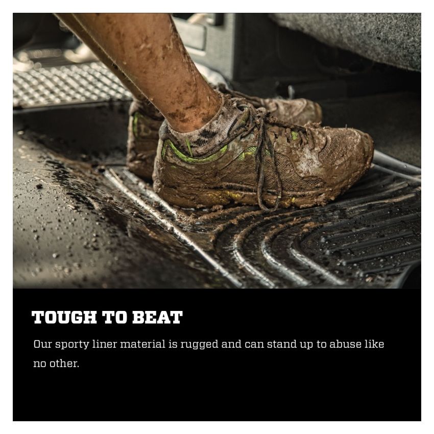 HUSKY LINERS HSK18201 07-   GM 2500HD Crew Cab Floor Liners Black