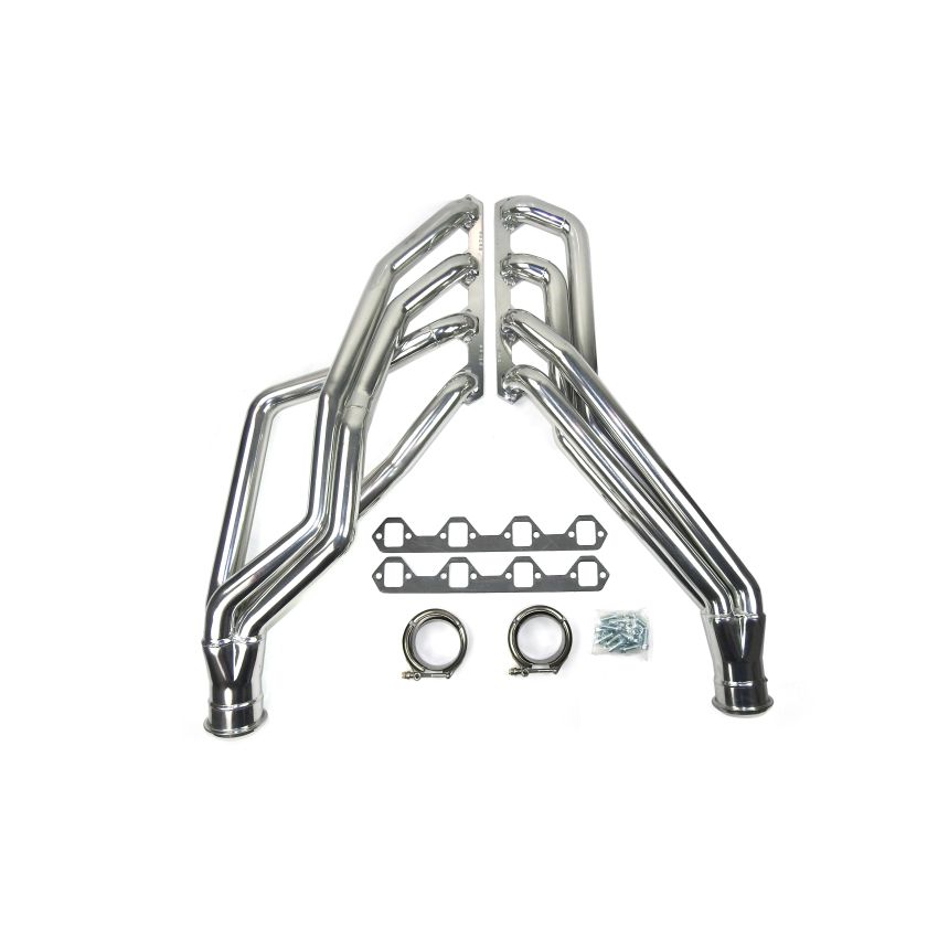JBA 65-73 Ford Mustang 351W SBF 1-3/4in Primary Silver Ctd Long Tube Header