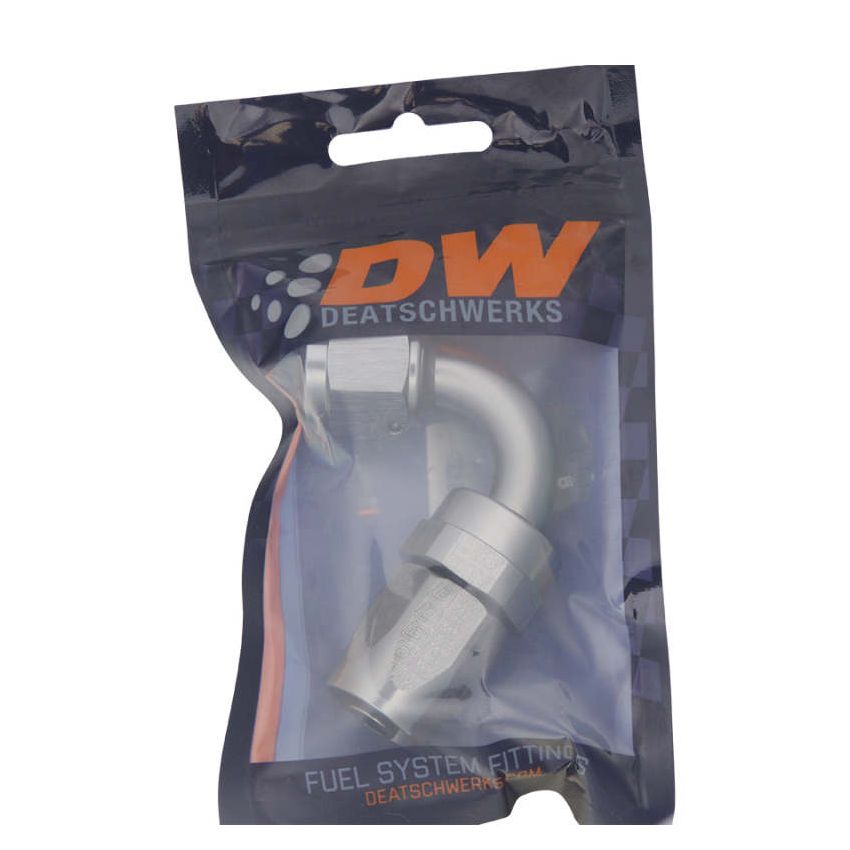 DeatschWerks 8AN Female Swivel 120-Degree Hose End CPE - Anodized Titanium