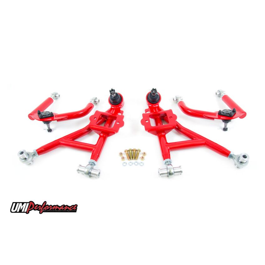 UMI Performance 230010-R 93-02 GM F-Body Front A-Arm Kit Adjustable Drag