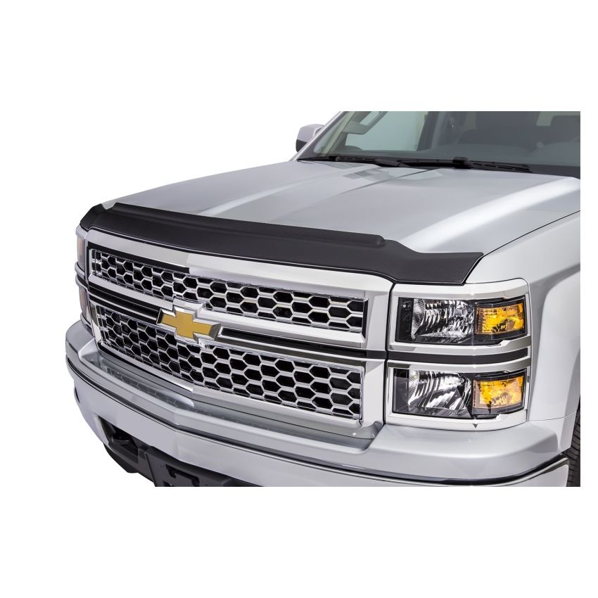 AVS 14-18 GMC Sierra 1500 Aeroskin II Textured Low Profile Hood Shield - Black