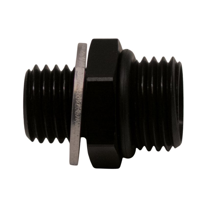 DeatschWerks 6AN ORB Male to M12 X 1.5 Metric Male (Incl O-Ring and Washer) - Anodized Matte Black