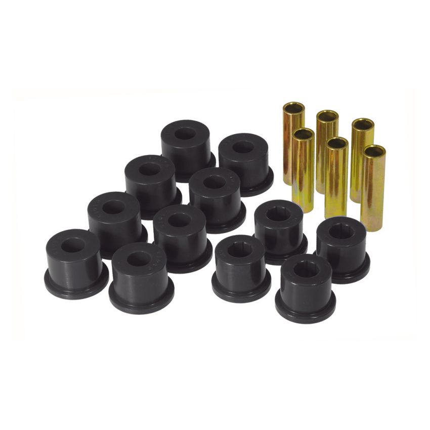 Prothane GM Rear Spring & Shackle Bushings (w/ 1.5in OD Frame Shackle Bush) - Black